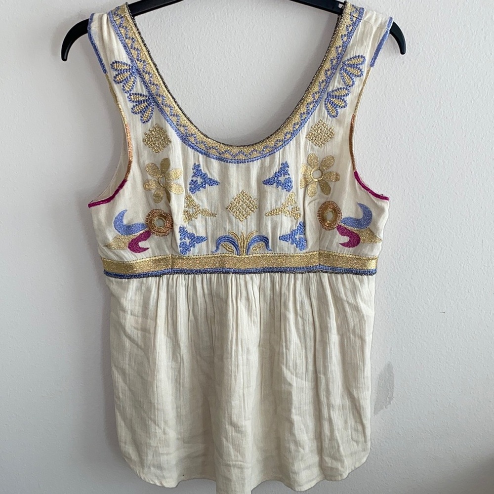 100% cotton sleeveless blouse